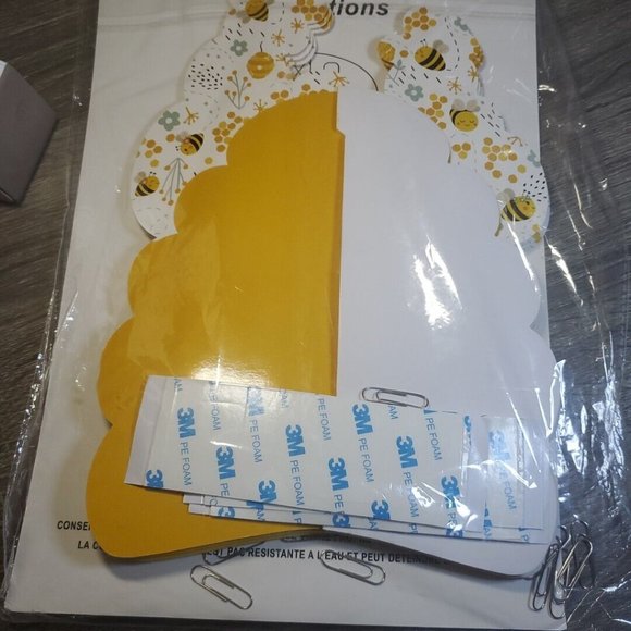 3pc Bumble Bee Honeycomb Centerpiece for Parties Table Decorations Pixpy 11.5" - Picture 2 of 2